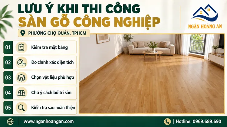 Lưu Ý Khi Thi Công Sàn Gỗ Công Nghiệp Wilson W552 Tại Phường Chợ Quán TPHCM