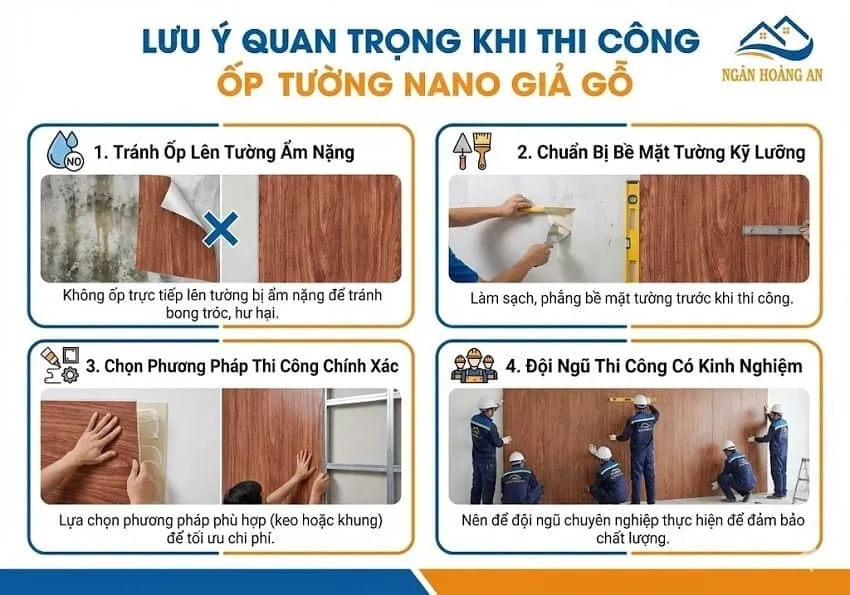 Lưu Ý Quan Trọng Khi Thi Công Ốp Tường Nano Giả Gỗ