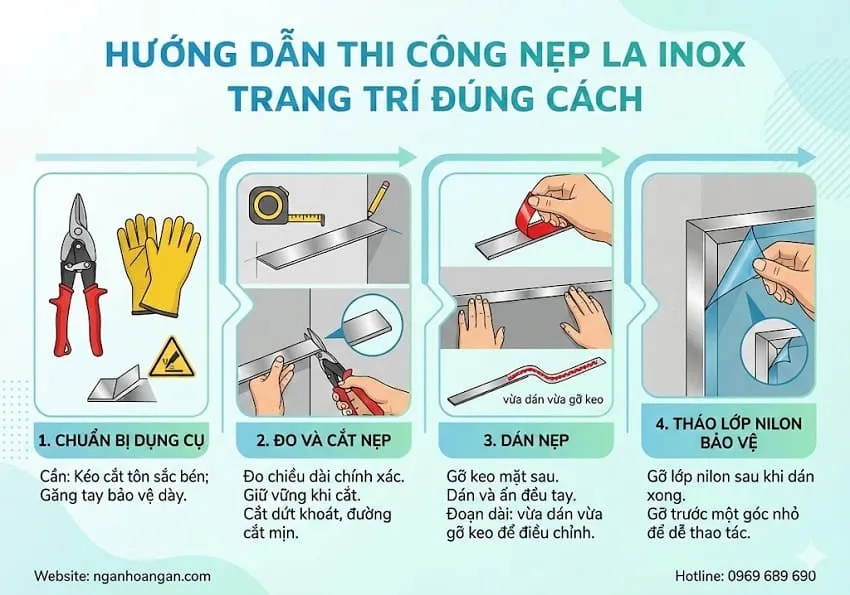 Lưu Ý Quan Trọng Về An Toàn và Thẩm Mỹ Khi Dùng Nẹp La Inox
