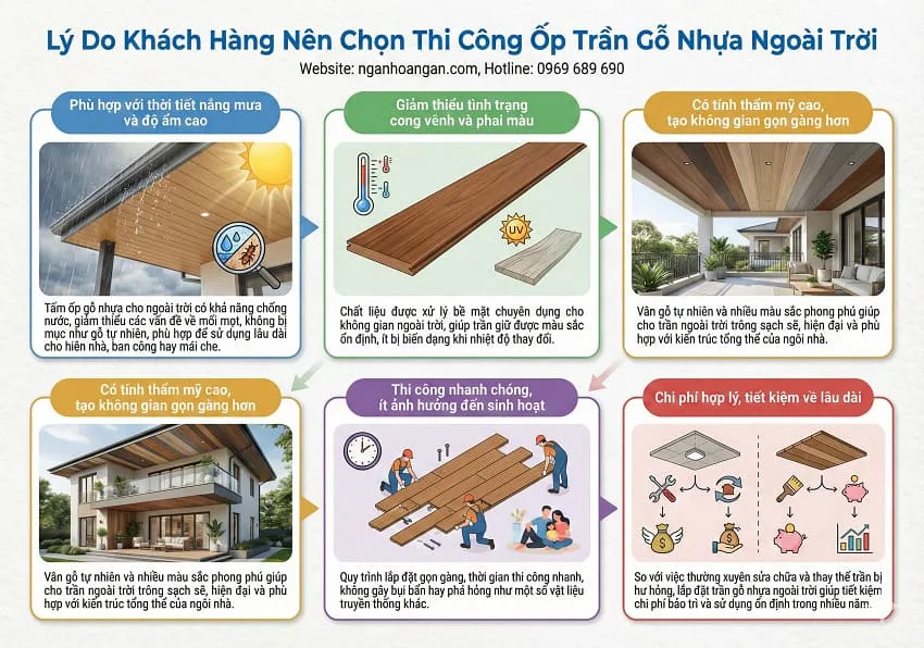 Lý Do Nên Chọn Ốp Trần Gỗ Nhựa Ngoài Trời