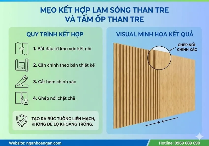 Mẹo Kết Hợp Lam Sóng Than Tre Và Tấm Ốp Than Tre