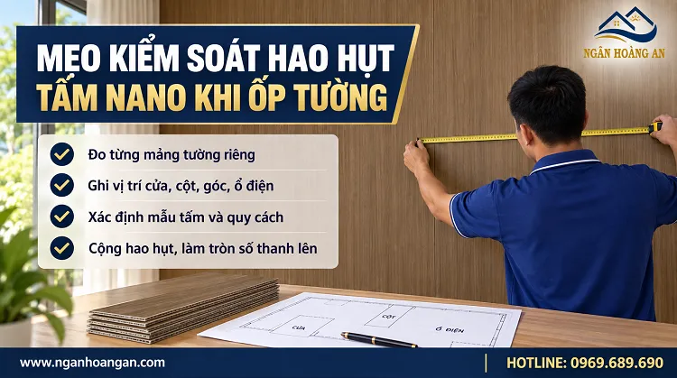 Mẹo Kiểm Soát Hao Hụt Tấm Nano Nhựa Giả Gỗ Khi Ốp Tường
