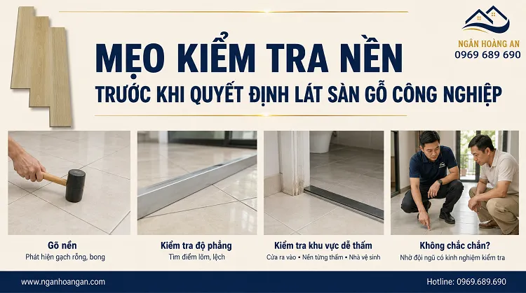 Mẹo Kiểm Tra Nền Trước Khi Quyết Định Lát Sàn Gỗ Công Nghiệp
