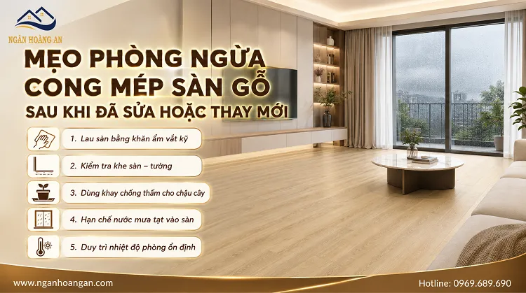 Mẹo Phòng Ngừa Cong Mép Sàn Gỗ Sau Khi Đã Sửa Hoặc Thay Mới Mẹo Phòng Ngừa Cong Mép Sàn Gỗ Sau Khi Đã Sửa Hoặc Thay Mới