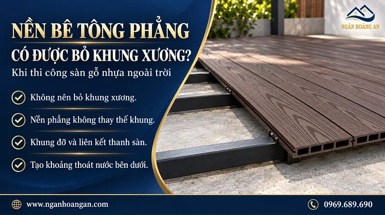 Nền Bê Tông Phẳng Có Được Bỏ Khung Xương Khi Thi Công Sàn Gỗ Nhựa Không? Nền Bê Tông Phẳng Có Được Bỏ Khung Xương Khi Thi Công Sàn Gỗ Nhựa Không?