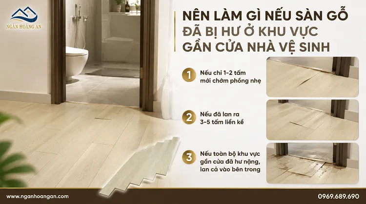 Nên Làm Gì Nếu Sàn Gỗ Đã Bị Hư Ở Khu Vực Gần Cửa Nhà Vệ Sinh