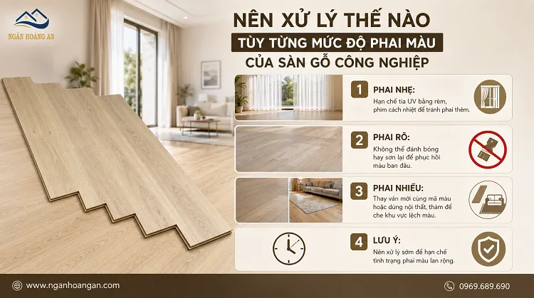 Nên Xử Lý Thế Nào Tùy Từng Mức Độ Phai Màu Của Sàn Gỗ Công Nghiệp Nên Xử Lý Thế Nào Tùy Từng Mức Độ Phai Màu Của Sàn Gỗ Công Nghiệp