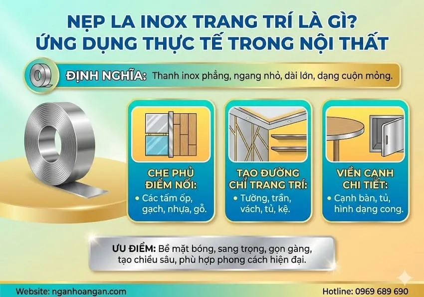 Nẹp La Inox Trang Trí Là Gì? Ứng Dụng Thực Tế Trong Nội Thất
