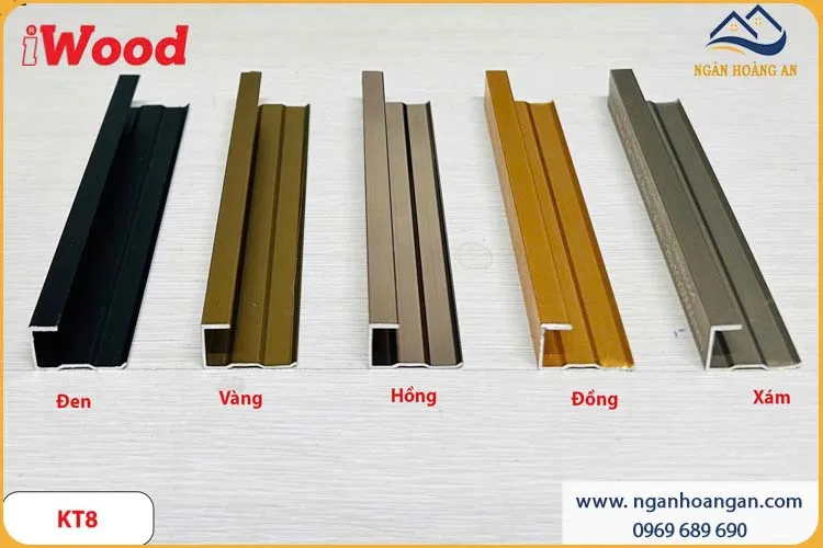 Nẹp Nhôm Kết Thúc KT8 Tấm Ốp Than Tre iWood