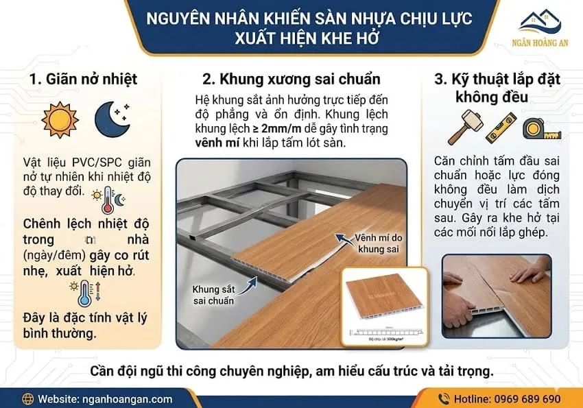 Sàn Nhựa Chịu Lực Bị Hở Mối Nối – Nguyên Nhân Và Cách Xử Lý Đúng