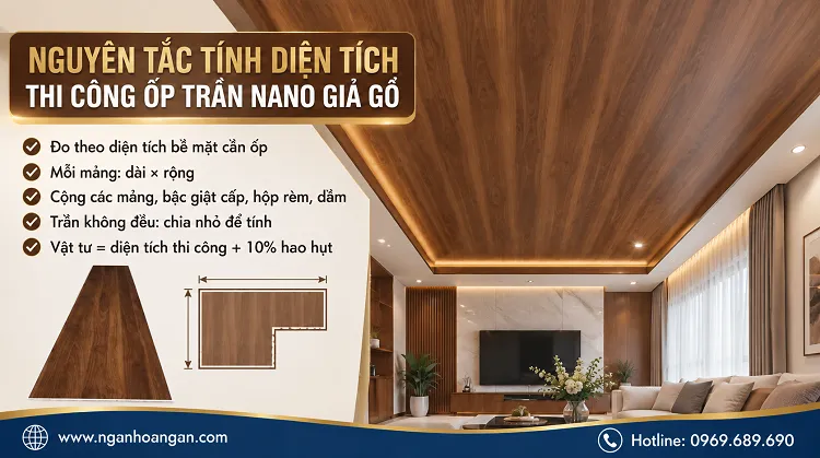 Nguyên Tắc Tính Diện Tích Thi Công Ốp Trần Nano Giả Gỗ Nguyên Tắc Tính Diện Tích Thi Công Ốp Trần Nano Giả Gỗ