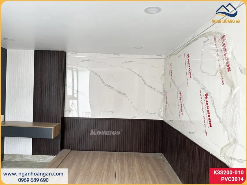 Nhà Đẹp - Sang Trọng Nhờ Ốp Tường Lam Sóng Và Nano Nhựa Giả Gỗ