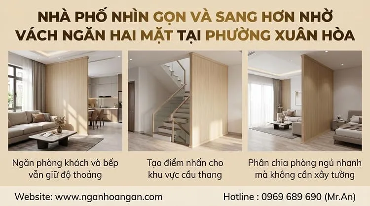 Nhà Phố Nhìn Gọn Và Sang Hơn Nhờ Vách Ngăn Hai Mặt Tại Phường Xuân Hòa