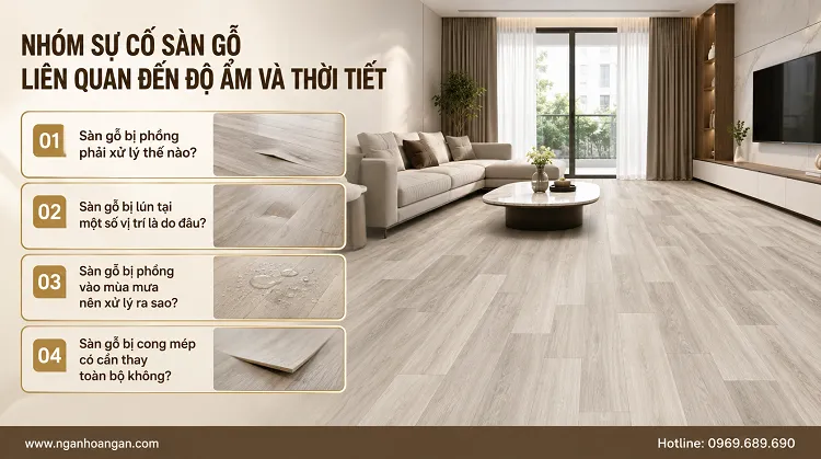 Nhóm Sự Cố Sàn Gỗ Liên Quan Đến Độ Ẩm Và Thời Tiết Nhóm Sự Cố Sàn Gỗ Liên Quan Đến Độ Ẩm Và Thời Tiết