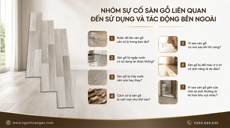Nhóm Sự Cố Sàn Gỗ Liên Quan Đến Sử Dụng Và Tác Động Bên Ngoài Nhóm Sự Cố Sàn Gỗ Liên Quan Đến Sử Dụng Và Tác Động Bên Ngoài