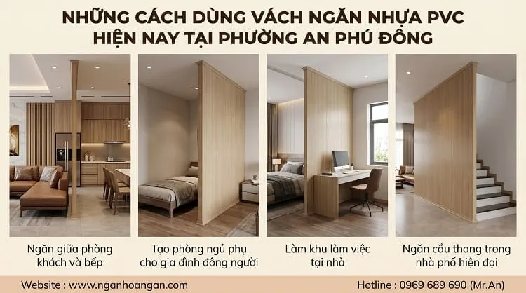 Những Cách Dùng Vách Ngăn Nhựa PVC Hiện Nay Tại Phường An Phú Đông