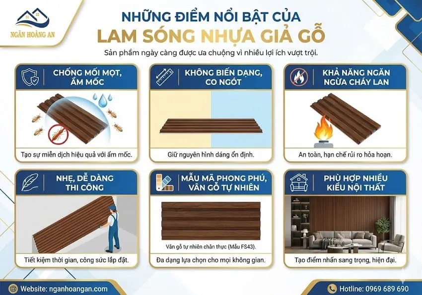 Những Điểm Nổi Bật Của Lam Sóng Nhựa Giả Gỗ