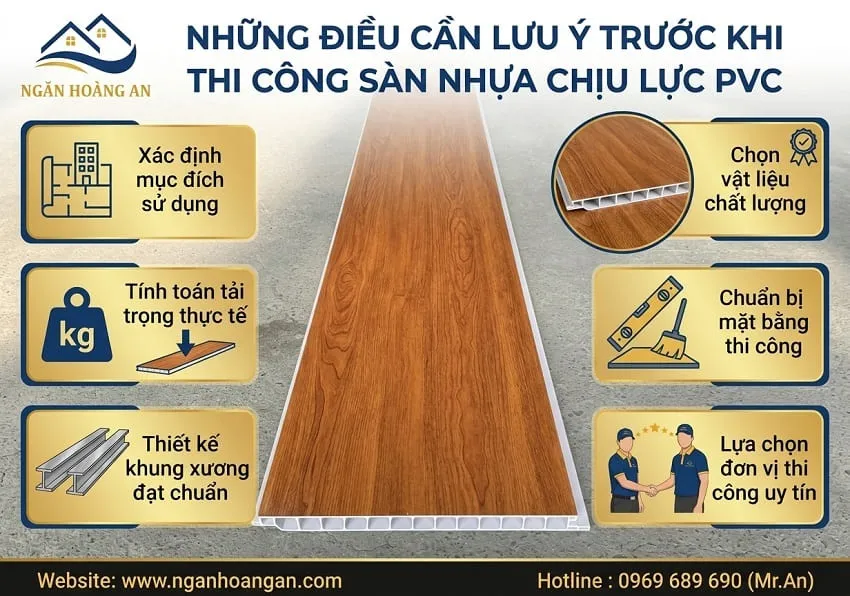 Những Điều Cần Lưu Ý Trước Khi Thi Công Sàn Nhựa Chịu Lực PVC