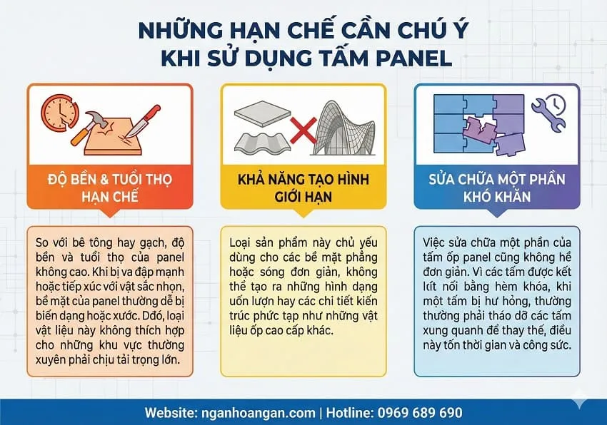 Những Hạn Chế Cần Chú Ý Khi Sử Dụng Tấm Panel Galawood