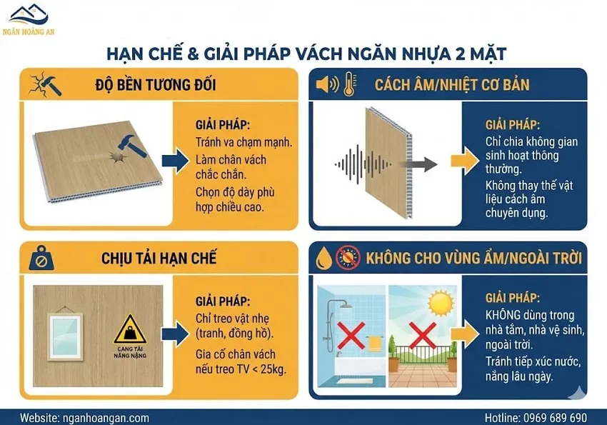 Những Hạn Chế Của Vách Ngăn Nhựa Giả Gỗ Hai Mặt và Các Giải Pháp