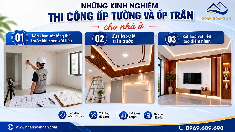 Những Kinh Nghiệm Thi Công Ốp Tường Và Ốp Trần Cho Nhà Ở