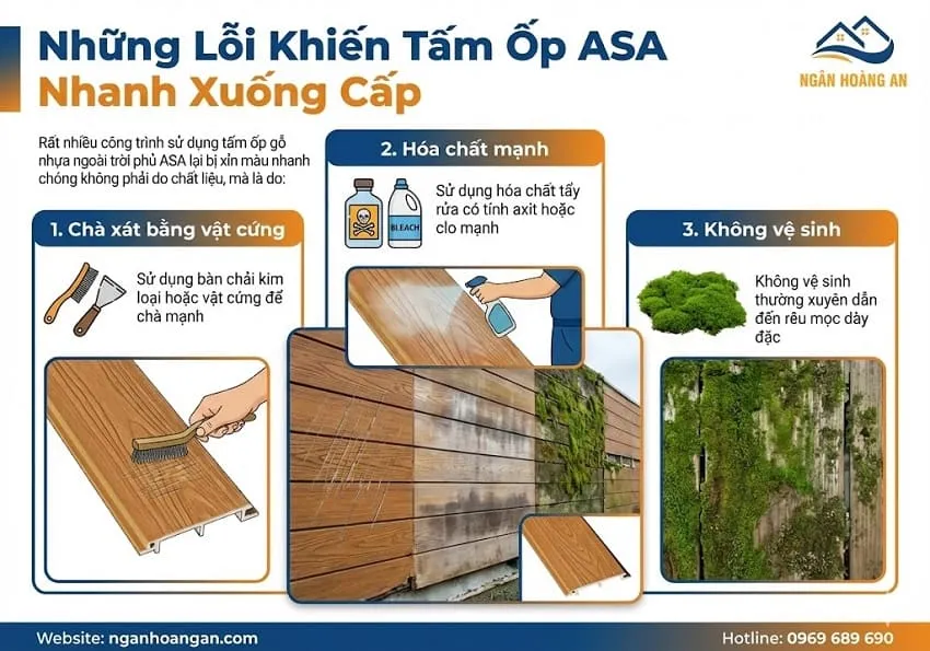 Những Lỗi Khiến Tấm Ốp ASA Nhanh Xuống Cấp