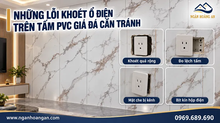 Những Lỗi Khoét Ổ Điện Trên Tấm PVC Giả Đá Cần Tránh