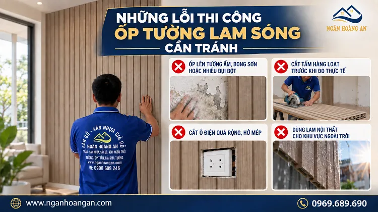 Những Lỗi Thi Công Ốp Tường Lam Sóng Cần Tránh