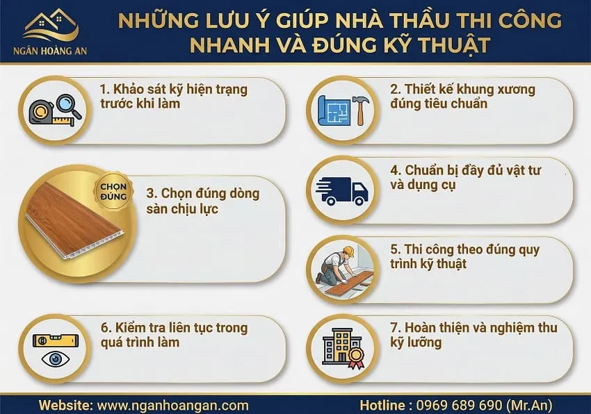 Những Lưu Ý Giúp Nhà Thầu Thi Công Nhanh Và Đúng Kỹ Thuật