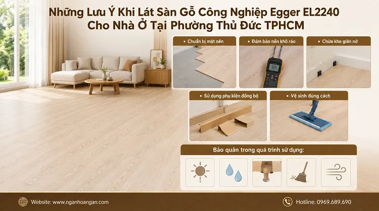 Những Lưu Ý Khi Lát Sàn Gỗ Công Nghiệp Egger EL2240 