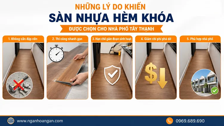 Những Lý Do Khiến Sàn Nhựa Hèm Khoá Được Chọn Cho Nhà Phố Tây Thạnh
