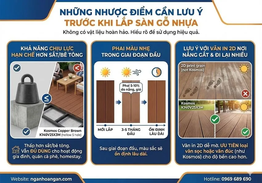 Những Nhược Điểm Cần Lưu Ý Trước Khi Lắp Sàn Gỗ Nhựa