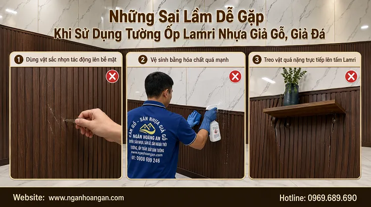 Những Sai Lầm Dễ Gặp Khi Sử Dụng Tường Ốp Lamri Nhựa Giả Gỗ, Giả Đá