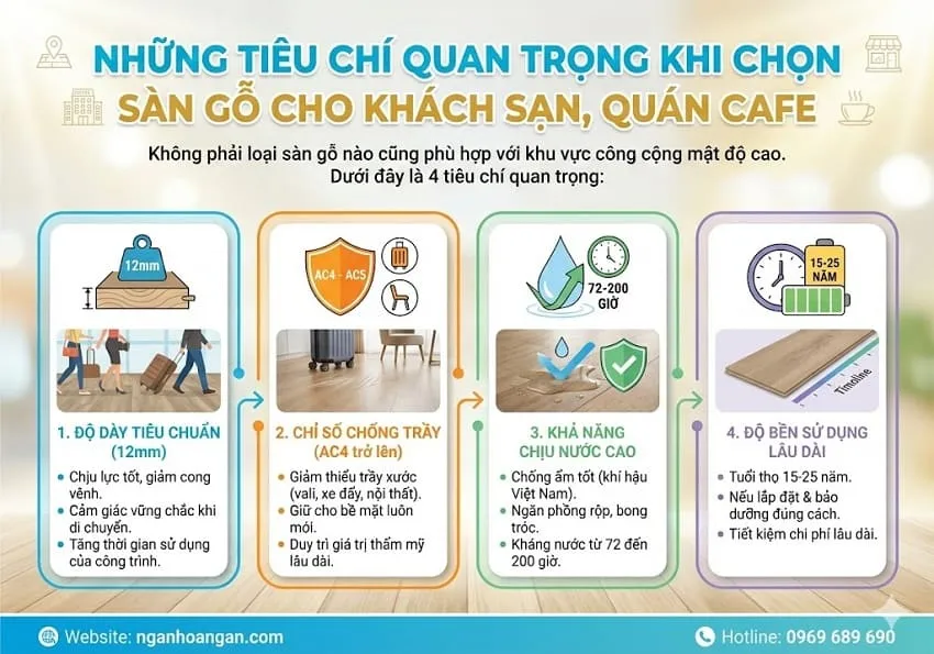 Những Tiêu Chí Quan Trọng Khi Chọn Sàn Gỗ Cho Khách Sạn, Quán Cafe