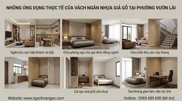 Những Ứng Dụng Thực Tế Của Vách Ngăn Nhựa Giả Gỗ Tại Phường Vườn Lài
