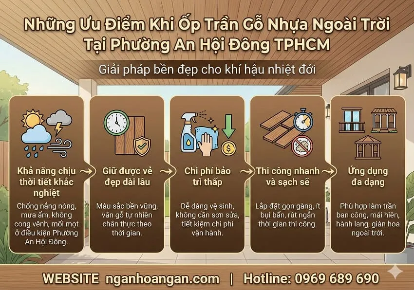 Những Ưu Điểm Khi Ốp Trần Gỗ Nhựa Trời 
