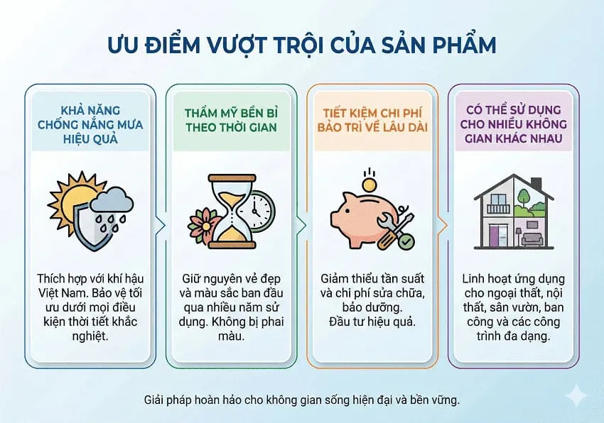 Những Ưu Điểm Nổi Bật Khi Ốp Trần Gỗ Nhựa Trời 