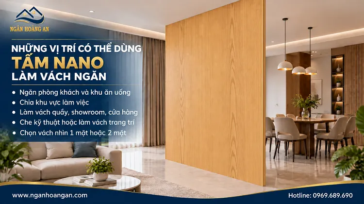 Những Vị Trí Có Thể Dùng Tấm Nano Làm Vách Ngăn Những Vị Trí Có Thể Dùng Tấm Nano Làm Vách Ngăn