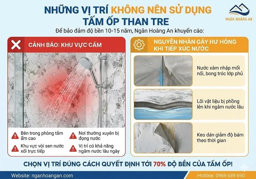 Những Vị Trí Không Nên Sử Dụng Tấm Ốp Than Tre