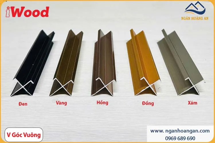 Nẹp Nhôm V Góc U Vuông Ốp Tấm Than Tre Iwood NNVGUV8 Nẹp Nhôm V Góc U Vuông Ốp Tấm Than Tre Iwood NNVGUV8