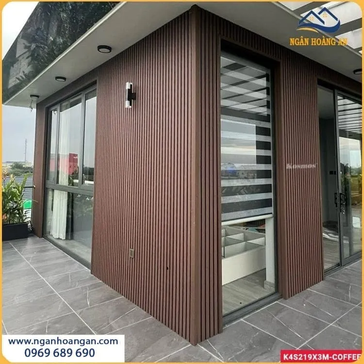 Ốp Mặt Tiền Nhà Bằng Gỗ Nhựa Ngoài Trời Bền Đẹp