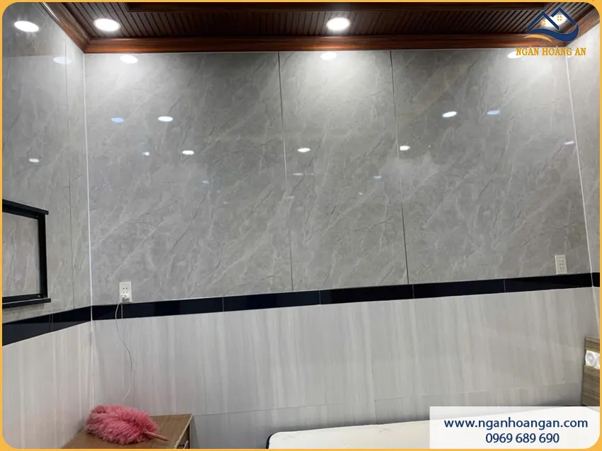 Ốp PVC Giả Đá Cho Phòng Ngủ Chống Mối Mọt