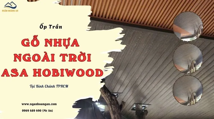 Ốp Trần Tấm Ốp Gỗ Nhựa Ngoài Trời ASA Hobiwood Tại Bình Chánh TPHCM