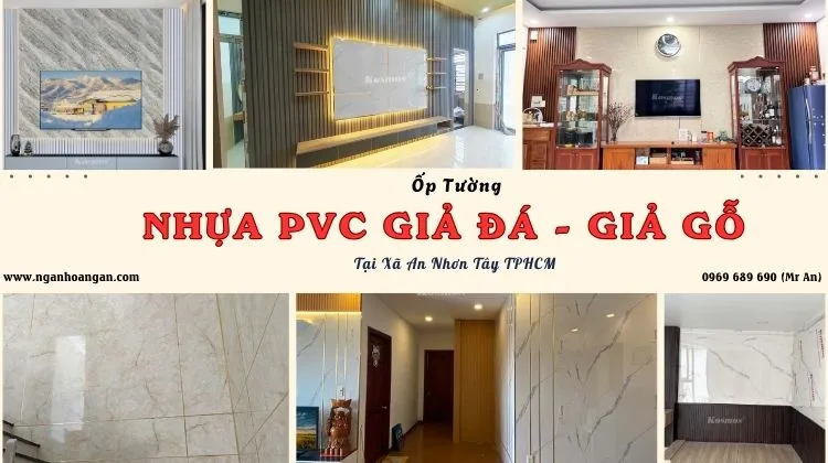 Ốp Tường Bằng Tấm Nhựa Giả Gỗ, Giả Đá Tại Xã An Nhơn Tây TPHCM