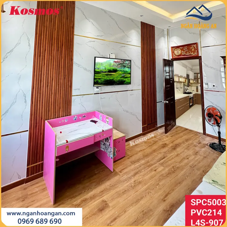 Ốp Tường Lam Sóng Nhựa Giả Gỗ Giúp Không Gian Ấm Cúng 
