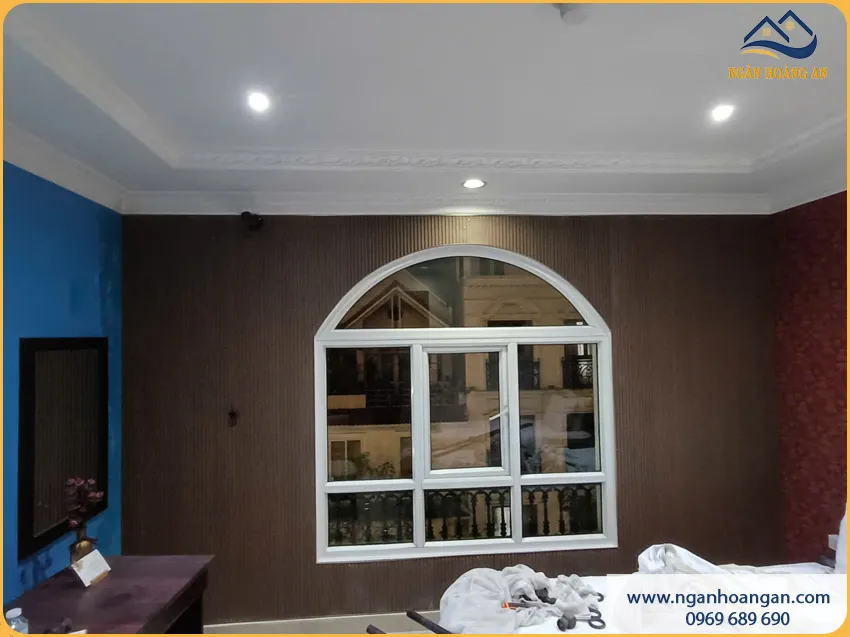Ốp Tường Lam Sóng Than Tre iWood Dễ Vệ Sinh