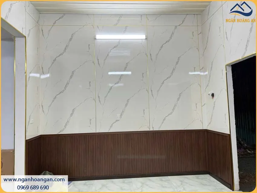 Tấm Nhựa Ốp Tường PVC Giả Đá Có Khả Năng Cách Âm, Cách Nhiệt Tốt
