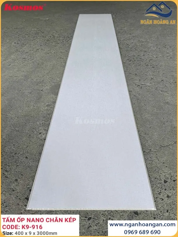 Tấm Ốp Trần Nano Chân Kép Màu Trắng Kosmos K9-916