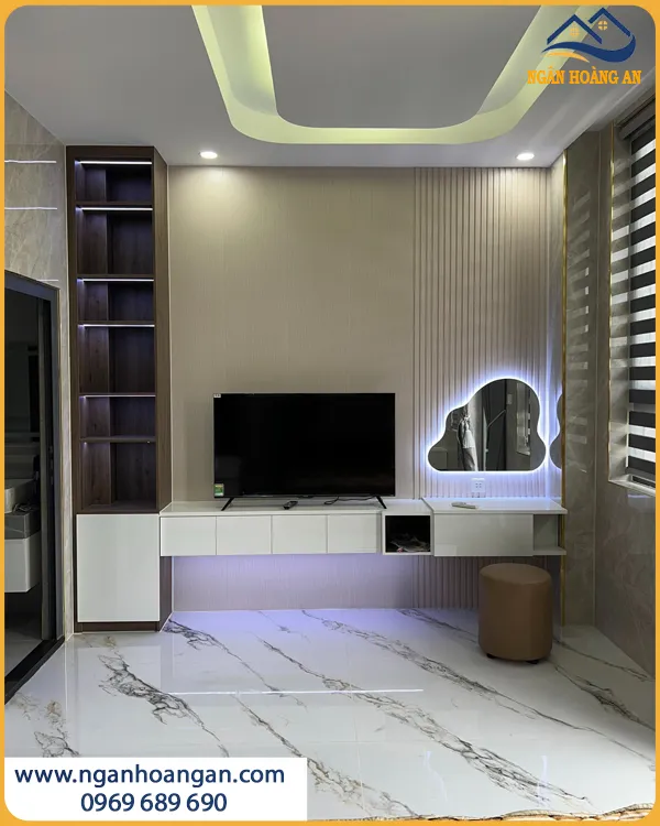 Ốp Tường Ngủ Bằng Lam Sóng Tạo Điểm Nhấn