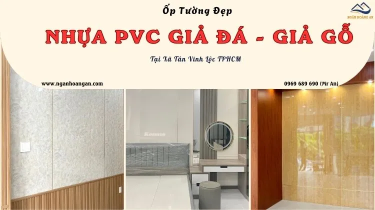 Ốp Tường Nhựa PVC Giả Đá, Giả Gỗ Đẹp – Hiện Đại Xã Tân Vĩnh Lộc TPHCM
